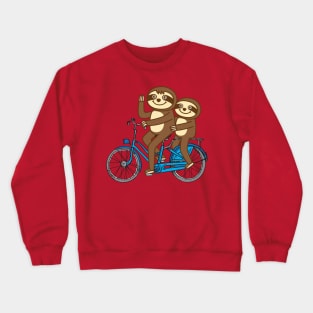 Sloths and bicycle Crewneck Sweatshirt